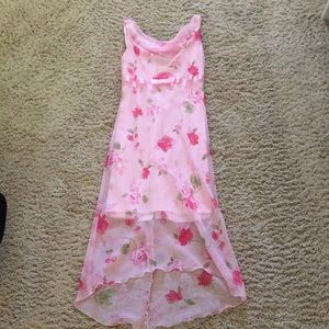 Women’s Beautiful Pink Floral Chiffon Dress